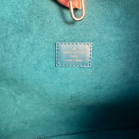 Louis Vuitton neverfull MM teal blue in epi leather. - Picture 2 of 13